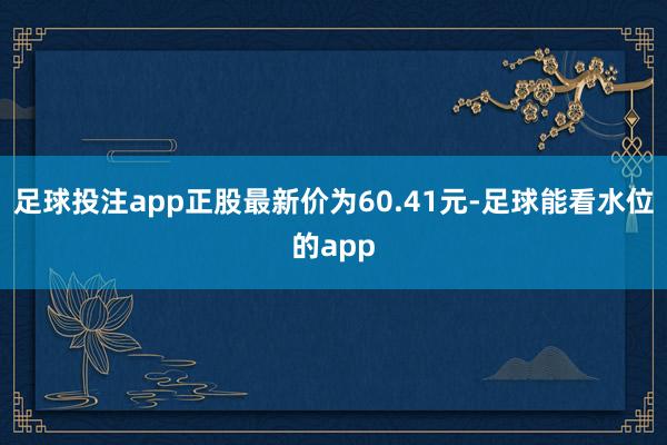 足球投注app正股最新价为60.41元-足球能看水位的app